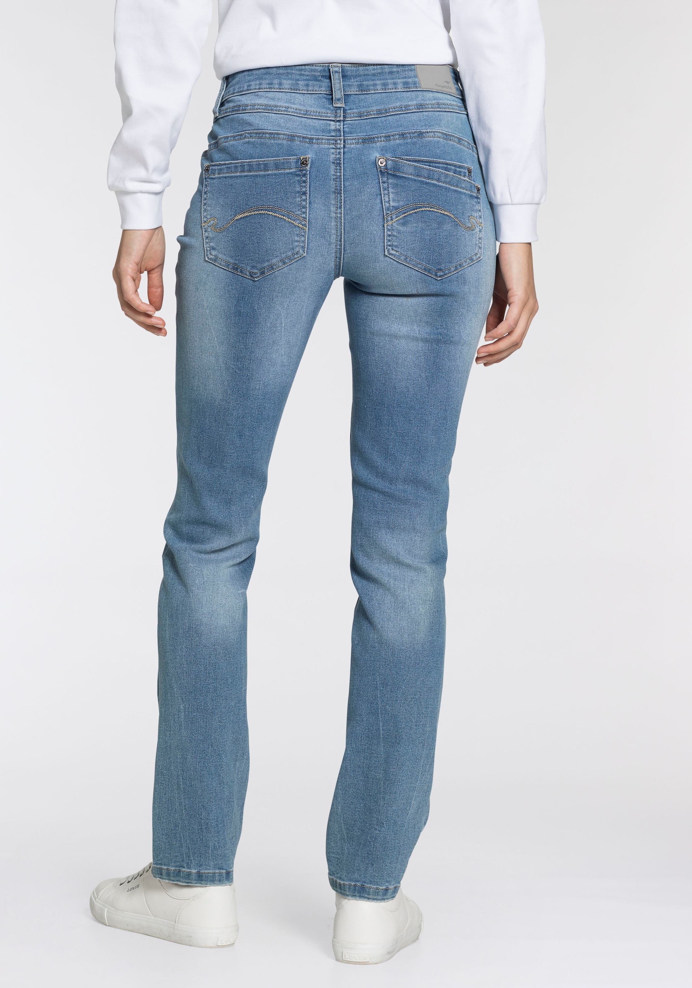 KangaROOS Relax-fit-Jeans »RELAX-FIT HIGH WAIST«, knöchelfreie Schnittform,  krempelbare Beinabschlüsse