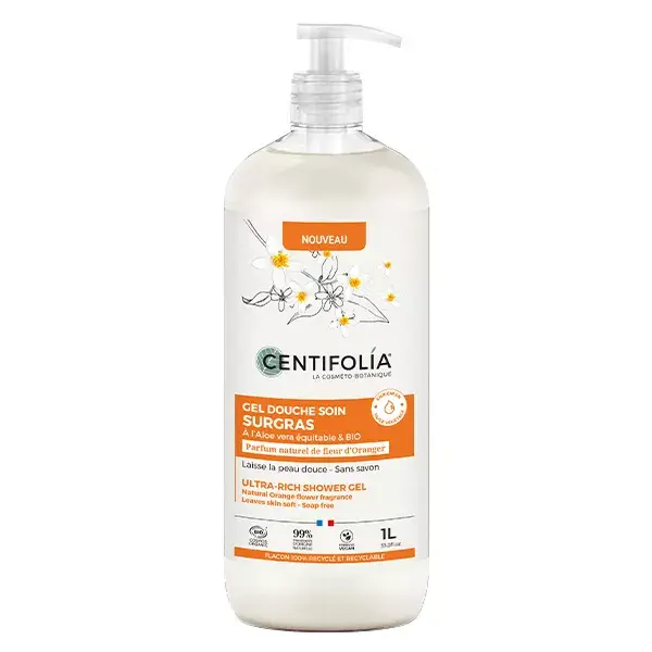 Gel de Banho Extra Rico Centifolia com Flor de Laranjeira Orgânica 1L