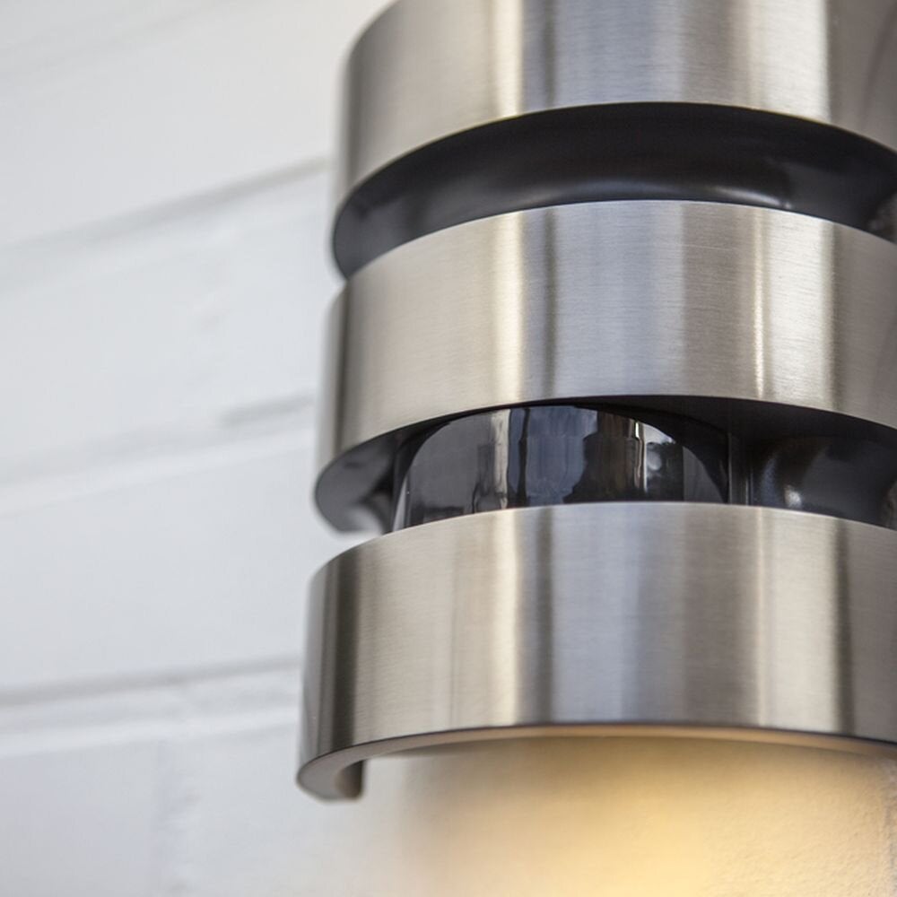 LED buitenwandlamp Maya van roestvrij staal met bewegingsmelder