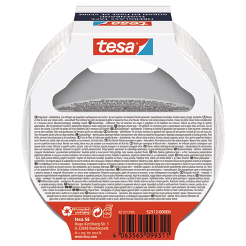 Tesa glasvezeltape 50 mm 25 meter wit