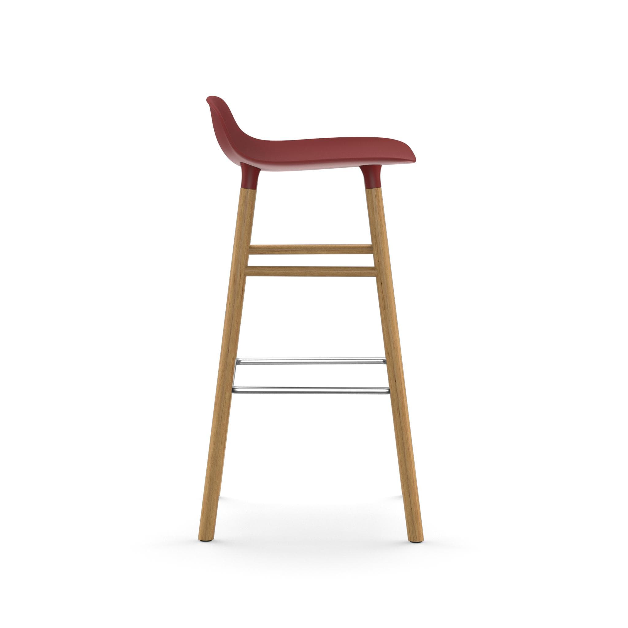 Normann Copenhagen Form Barkruk Low 75 cm - Eiken - Donkerrood