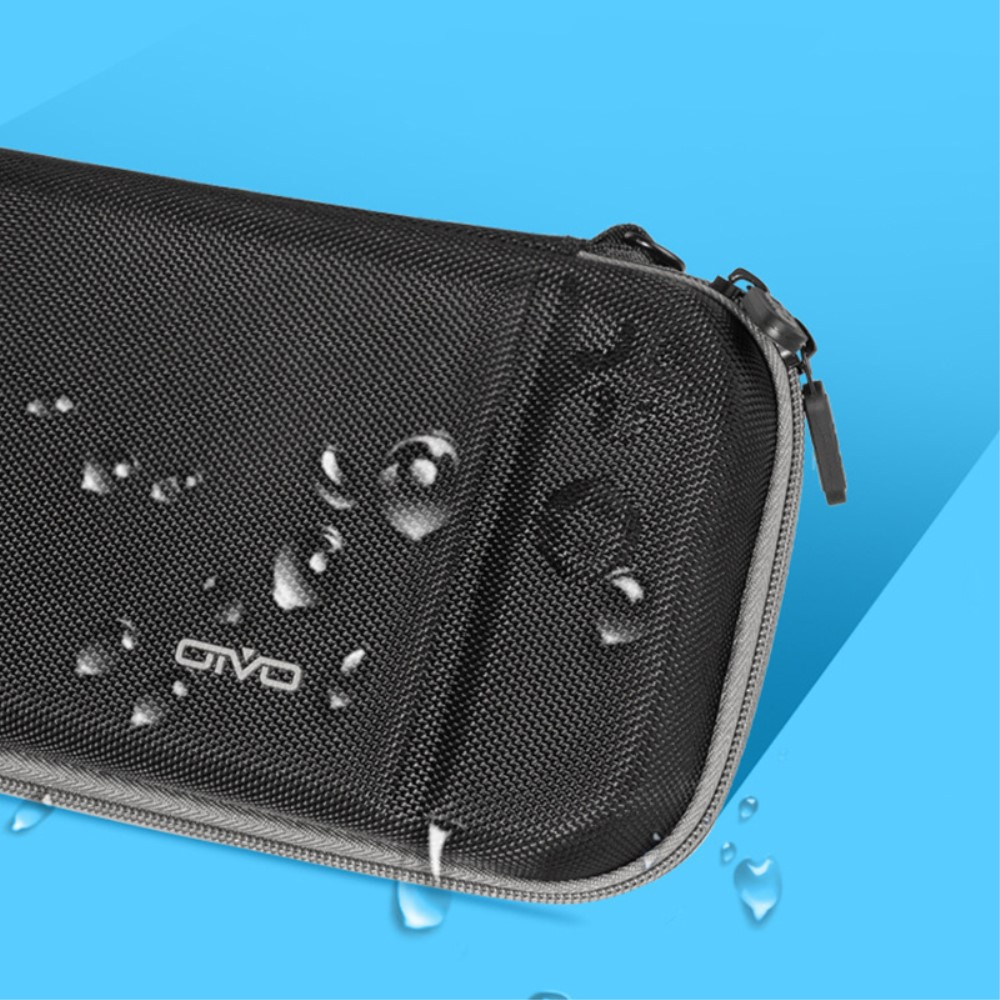 Reise Box Schutztasche Hartschale mit Handschlaufe für Nintendo Switch OLED - Schwarz