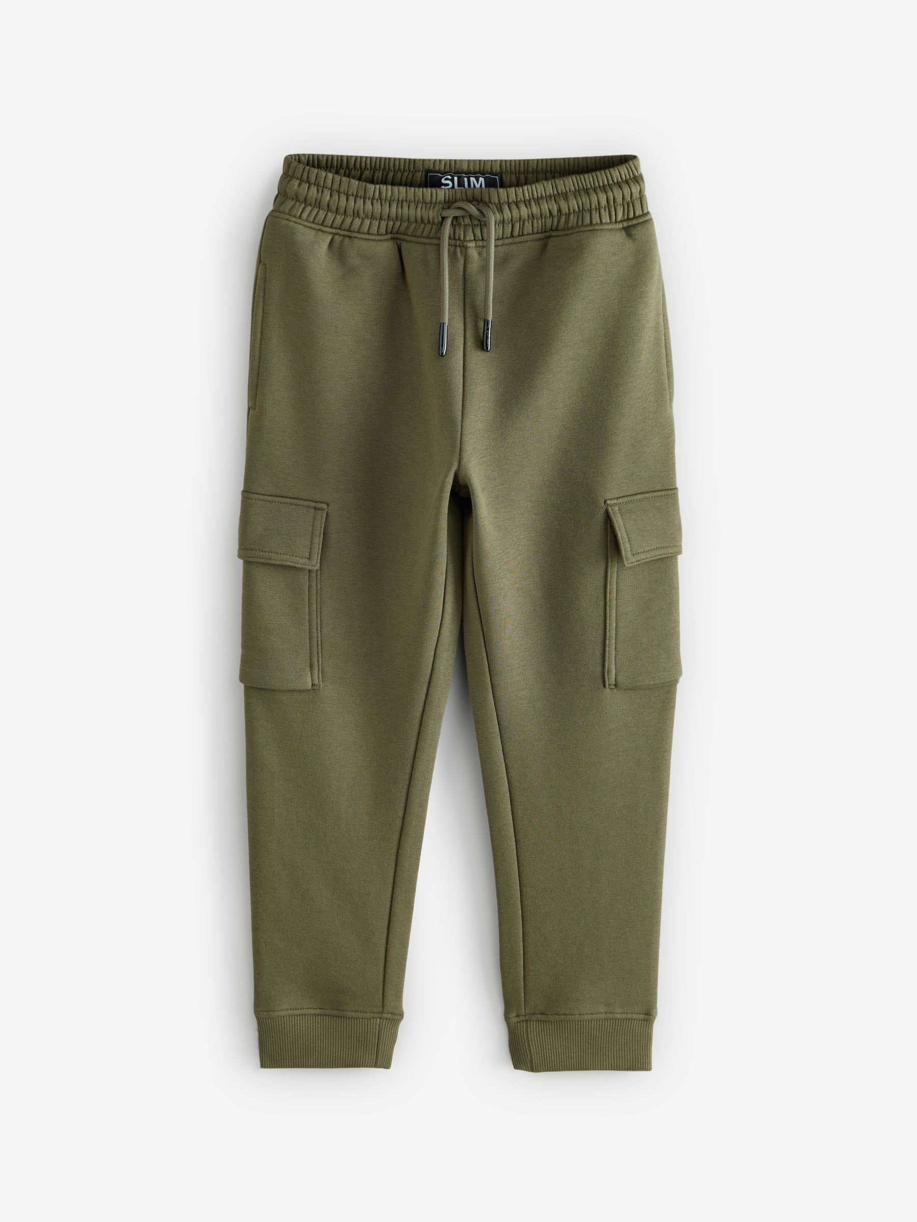 Kakigroen - Cargo joggingbroek met hoog katoengehalte (3-16jr)