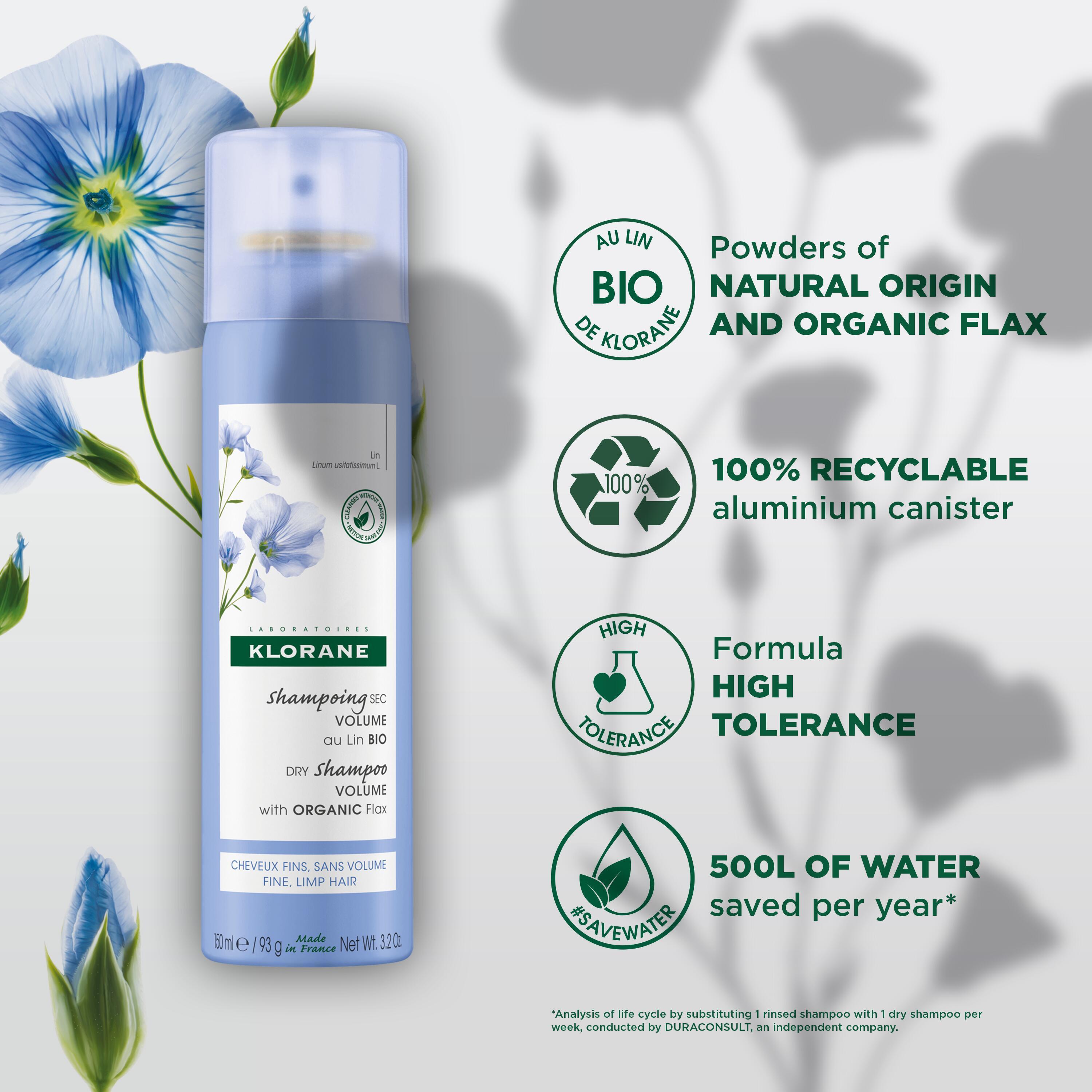 Klorane Trockenshampoo<br>150 ml, Spray, Leinen