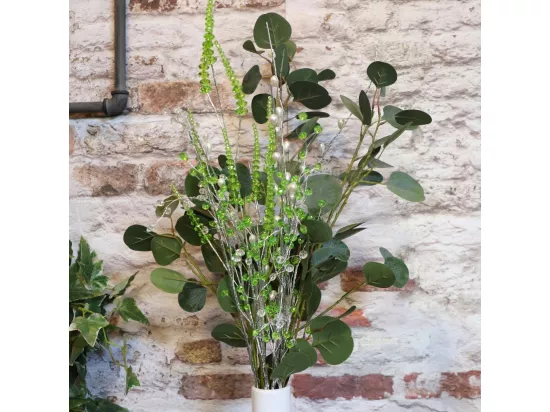 Branche de Fleurs en verre vert 90 cm
