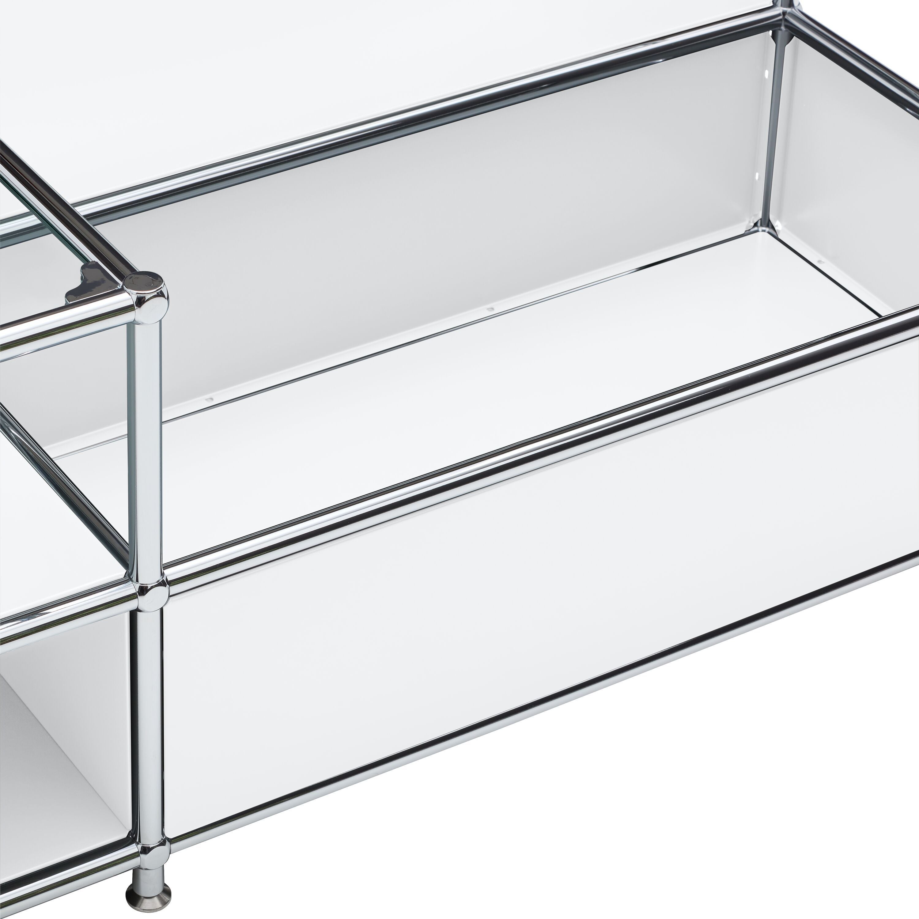FLEXCUBE Salontisch - Weiss / B: 152.5 cm x T: 77.5 cm x H: 43.5 cm