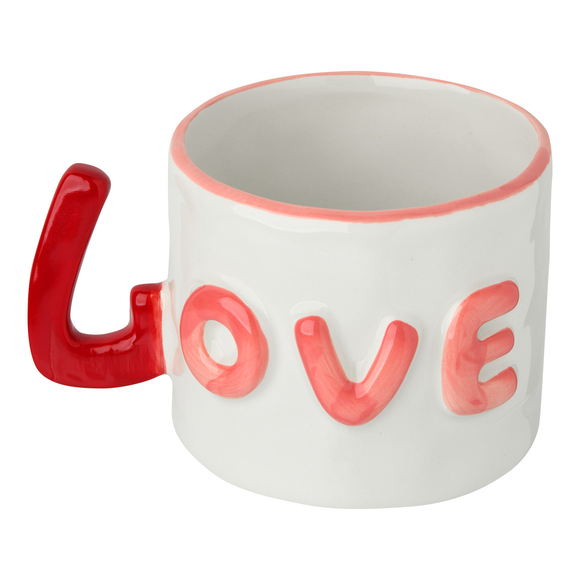My Home Tasse mit Aufschrift rot / cremeweiss