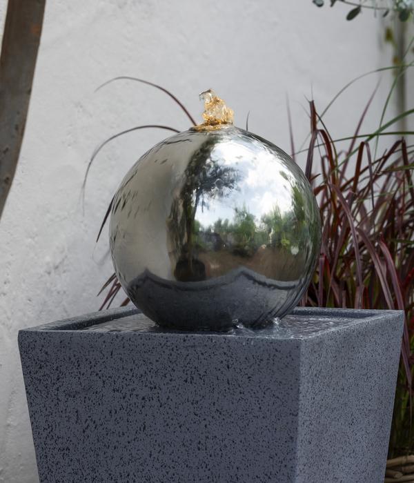 Dehner Edelstahl-Gartenbrunnen Kioto, ca.