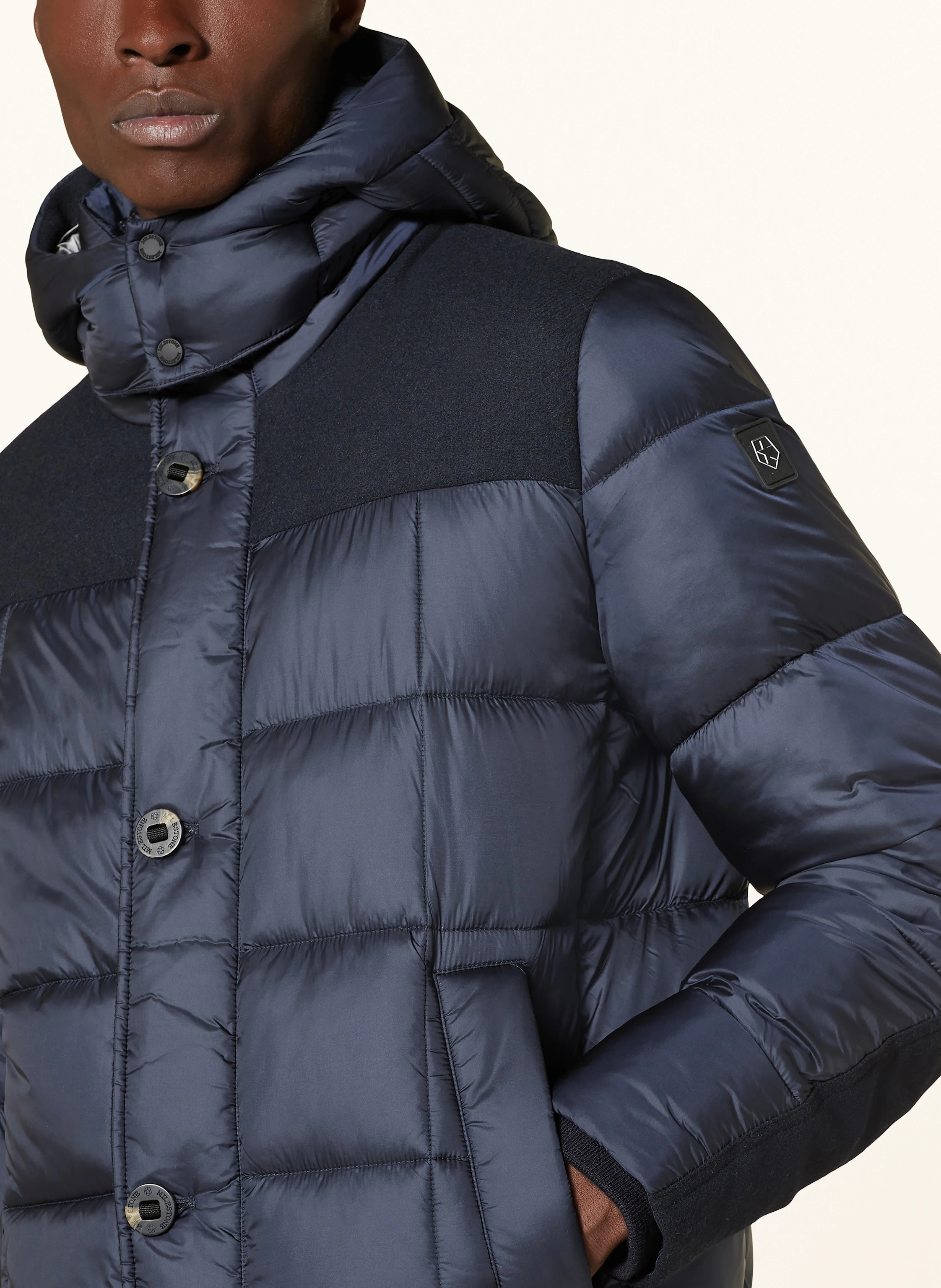 MILESTONE Steppjacke MSTIMBER im Materialmix