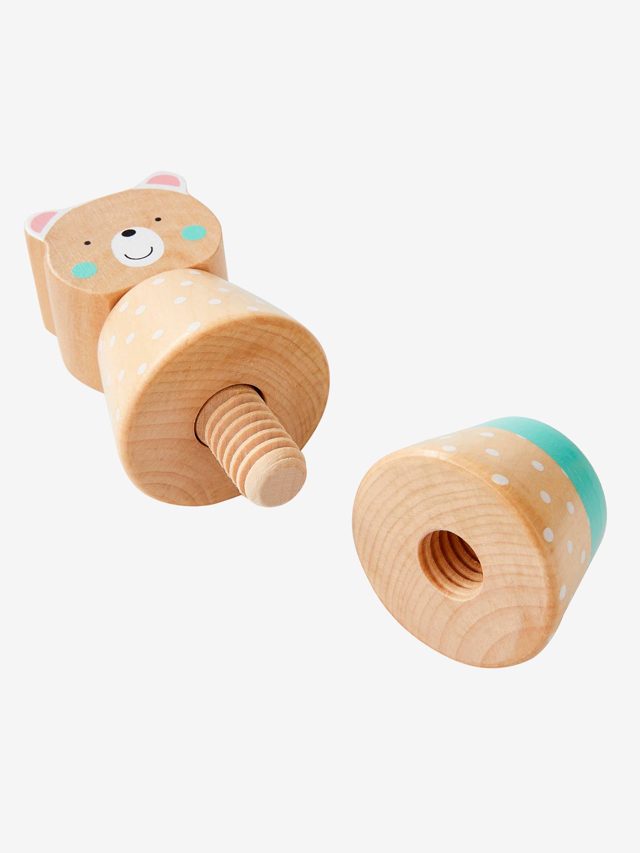 Brinquedo de montar em forma de animal, feito de madeira com certificação FSC®, multicolorido.