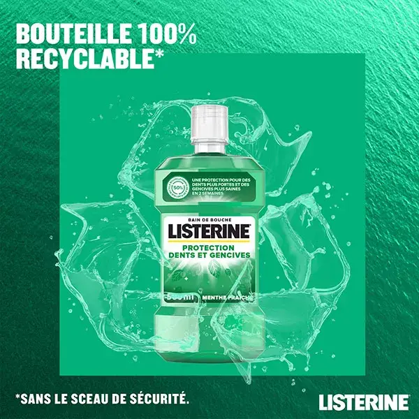 Listerine Dents & Gencives Bain de Bouche Quotidien Protection 500ml