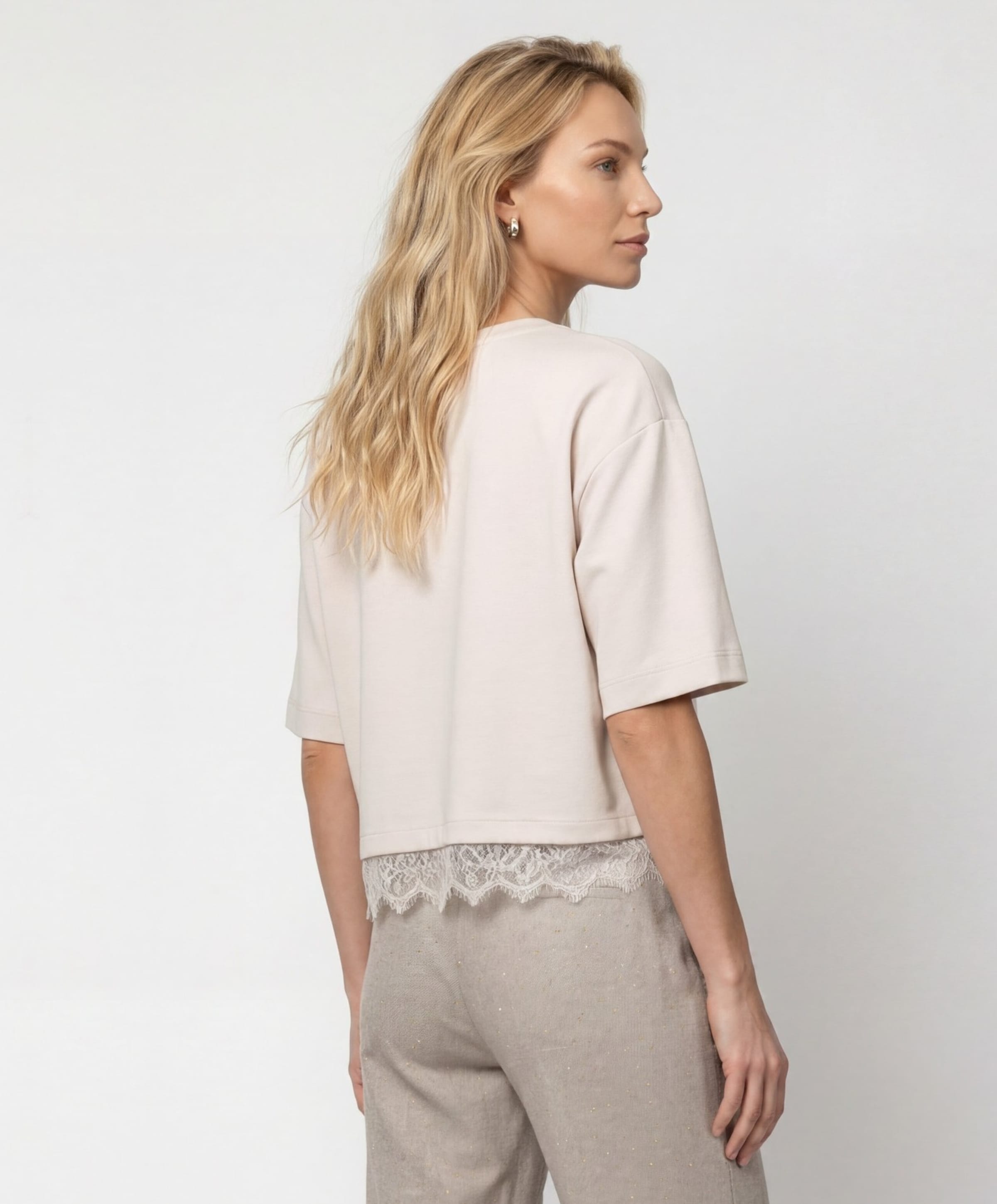 Monari Dames T-shirt ecru