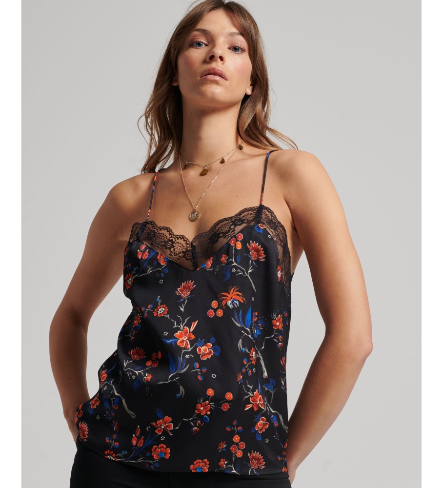 Regata preta de cetim da Superdry