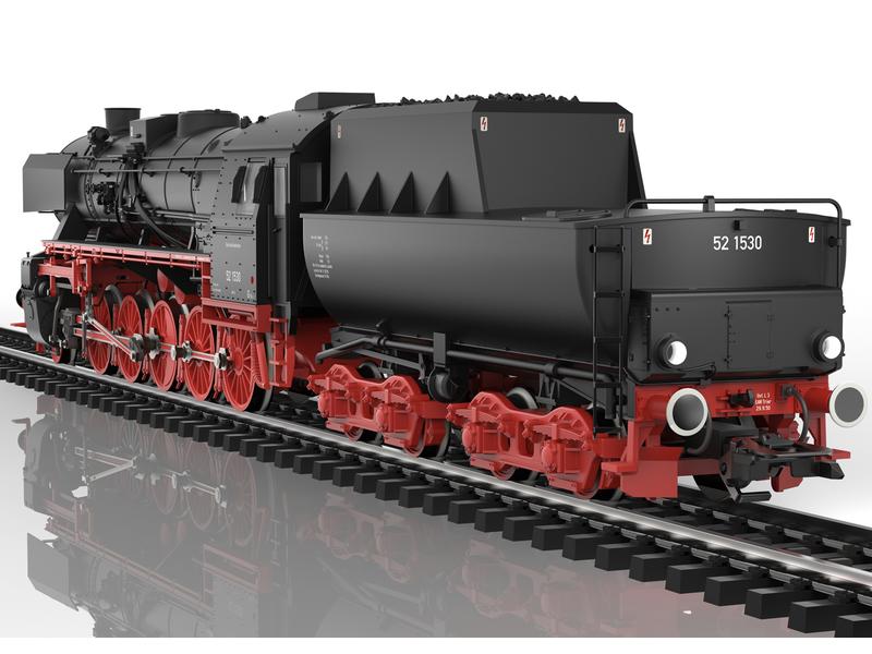 Märklin Dampflokomotive BR 52 mit Wannentender, DB, AC, H0 Schwere Güterzug-Dampflokomotive Baureihe 52, mit Wannentender 2´2´T30 der DB