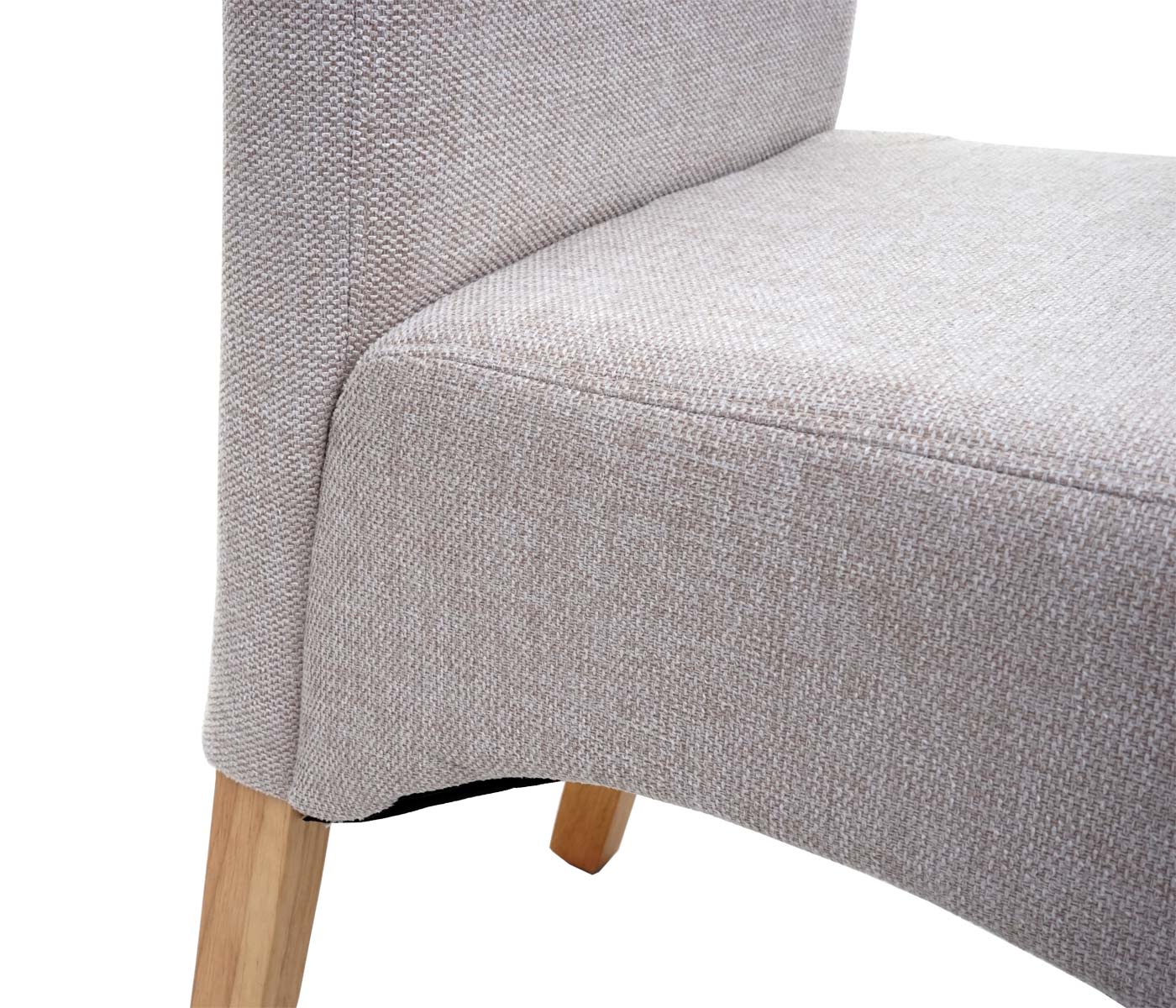 2er-Set Esszimmerstuhl Crotone, Küchenstuhl Stuhl, Stoff/Textil MVG-zertifiziert ~ creme beige, helle Beine
