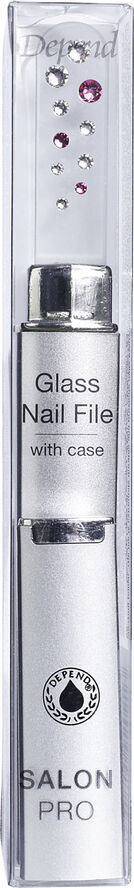 Depend Glass Nail File Salon Pro with case