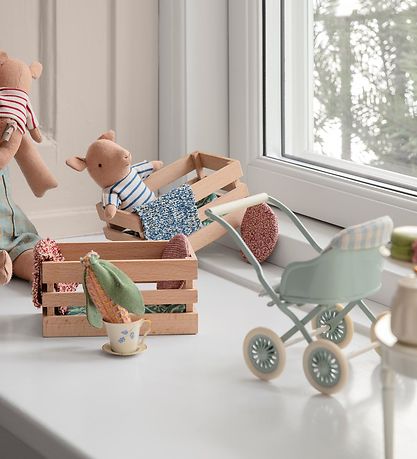 Maileg Klapvogn - Baby Mus - Mint