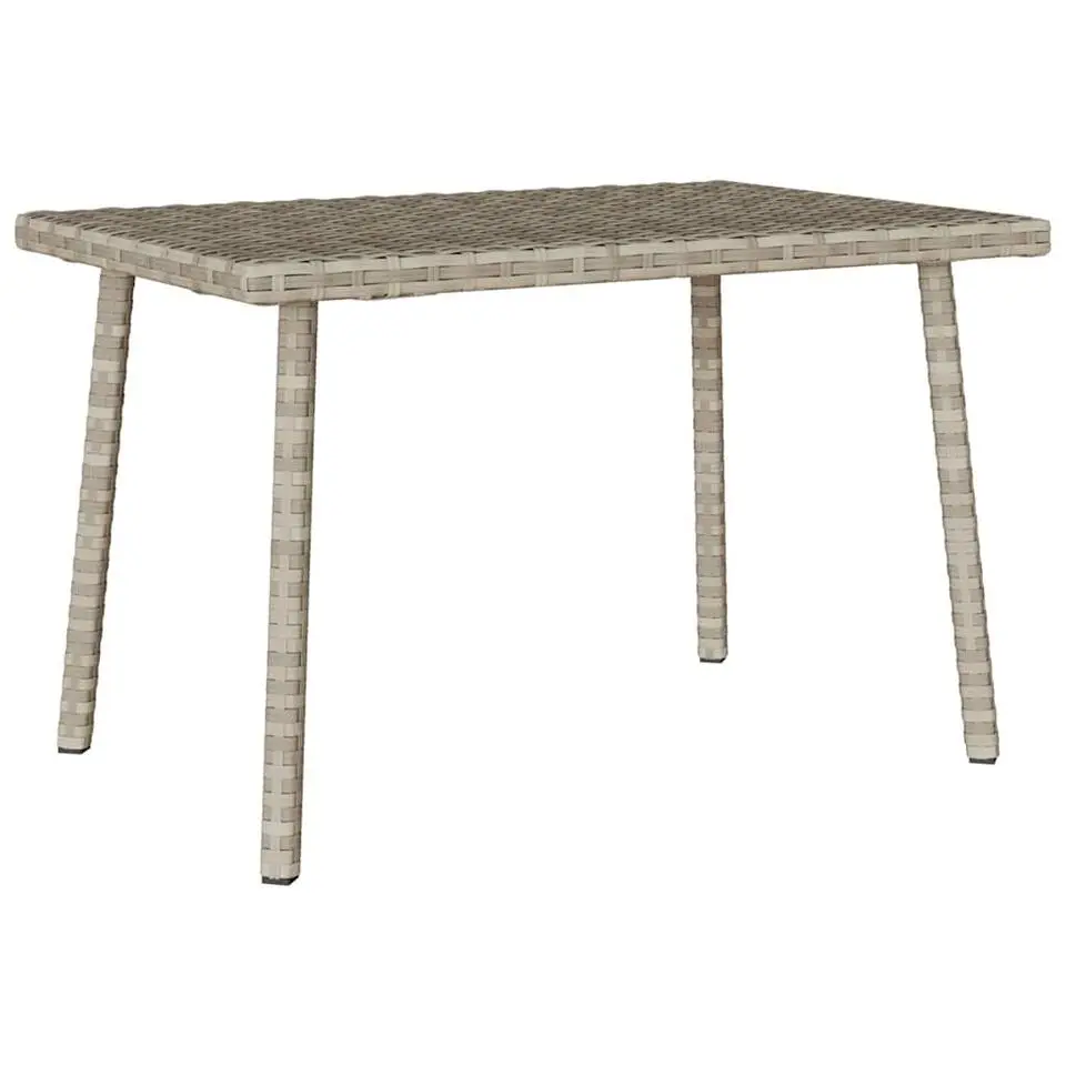 vidaXL - Tuin Salontafel - Grijs - Poly rattan - 60 x 40 x 37 cm