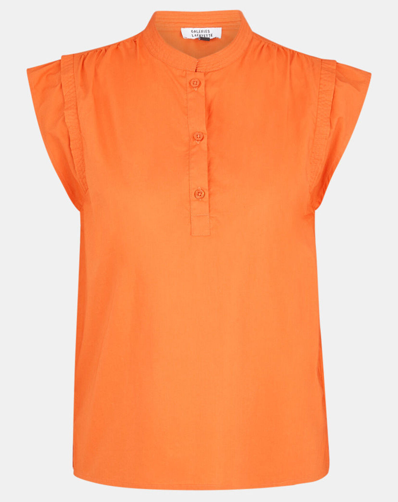 Galeries Lafayette Blouse en Coton MC orange
