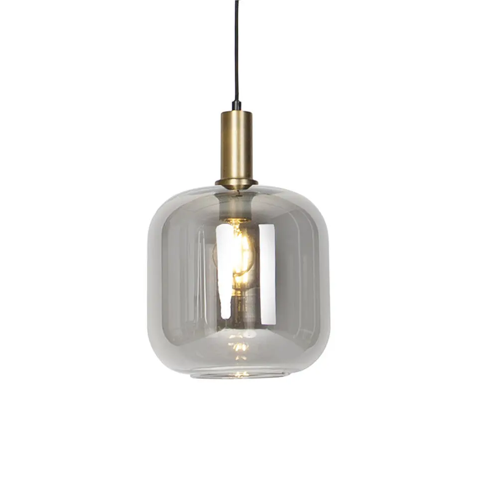 Qazqa hanglampen zuzanna grijs e27