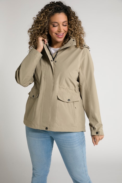 Funktionsjacke, wasserdicht, Stehkragen, Tunnelzug