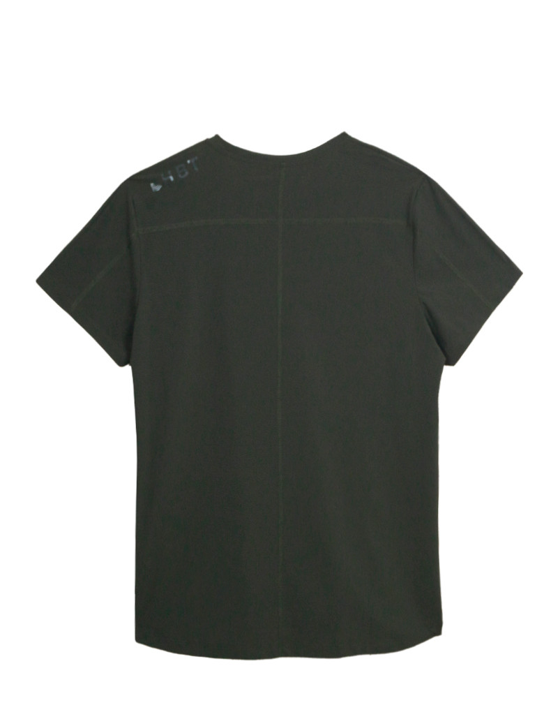 HBT T SHIRT HOMME LEMON COL ROND KAKI