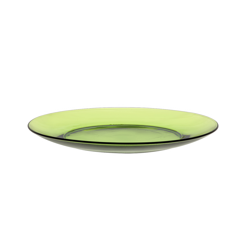 RETRO-CHIC Lys - Assiette plate en verre (Lot de 6)