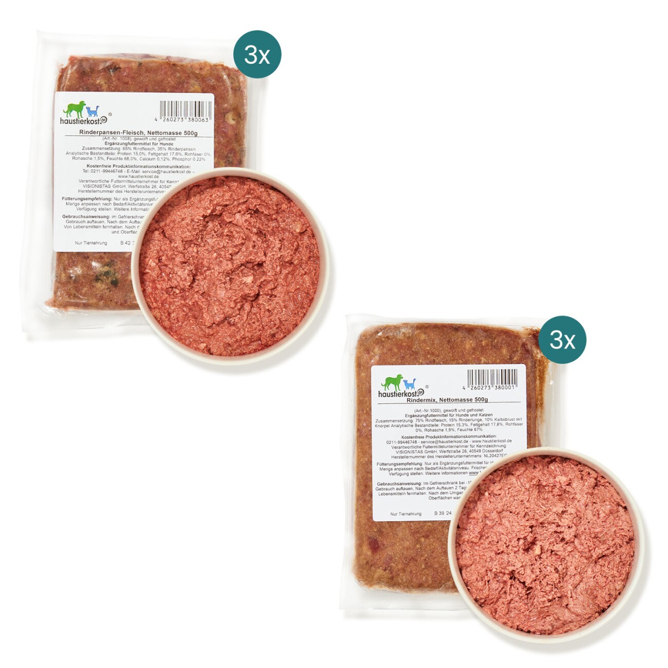 haustierkost.de Hund Adult Frostfutter 9 kg