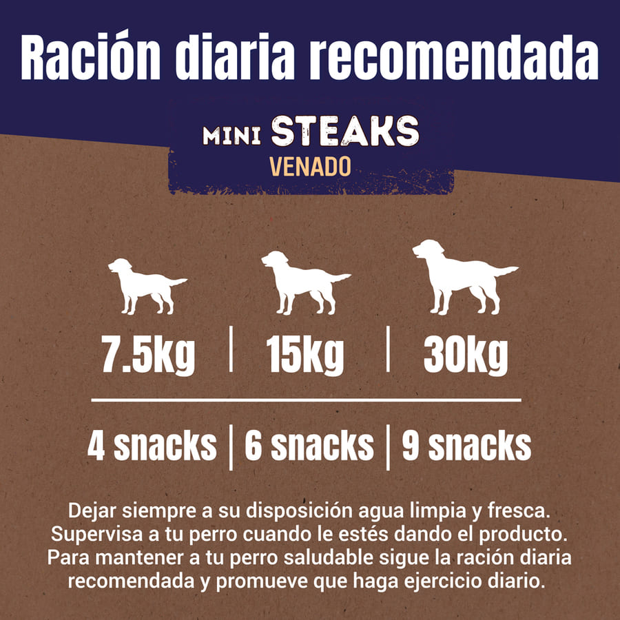 Bifes de veado em miniatura da Adventuros para cães