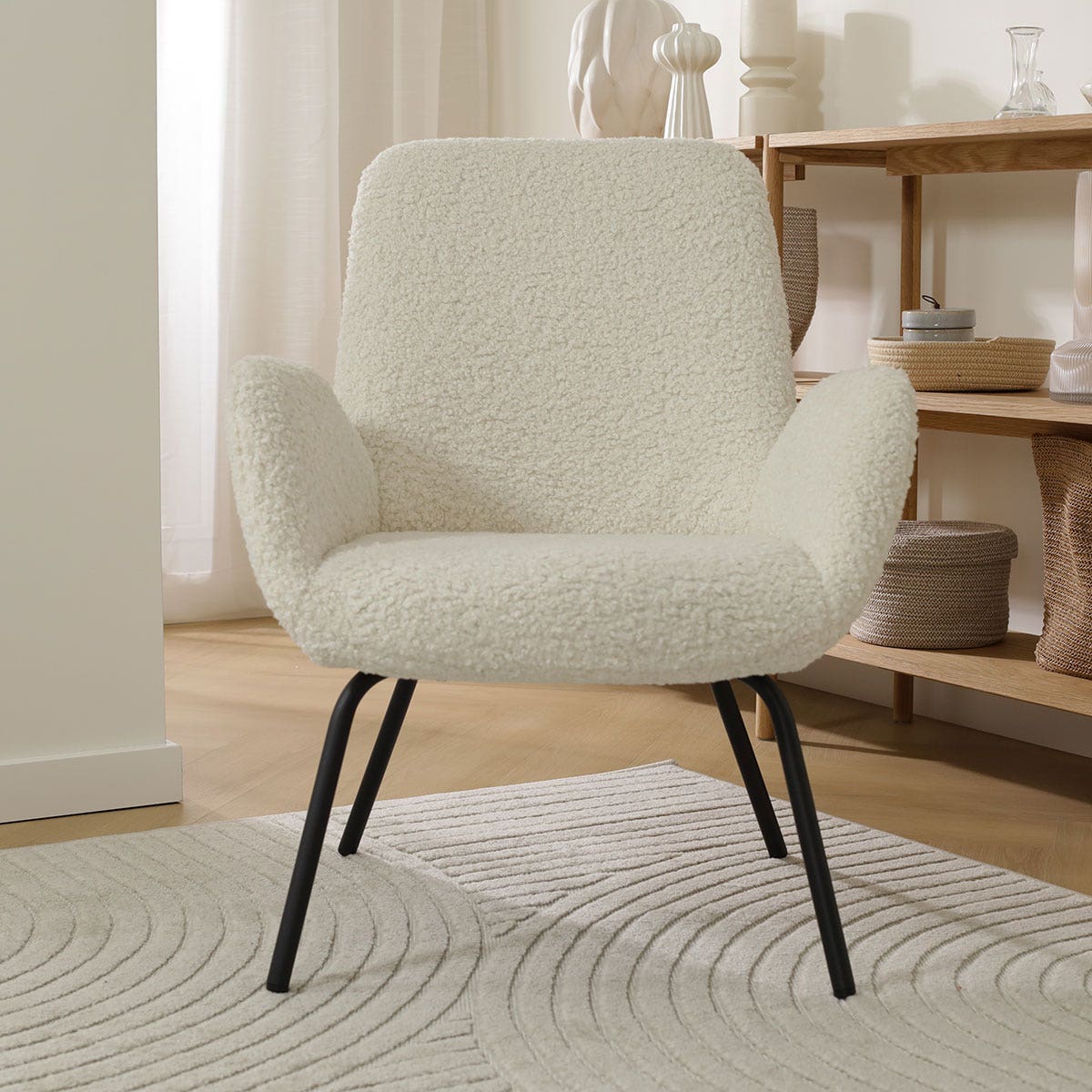Nolon Ninte fauteuil teddy gebroken wit