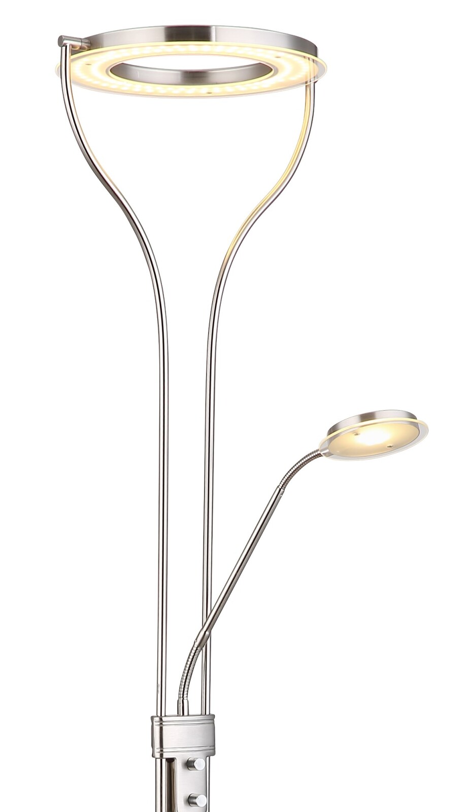 LED-Deckenfluter - nickel - dimmbar - 194 cm