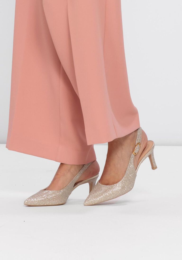 goudkleurig unisa slingbacks lanz