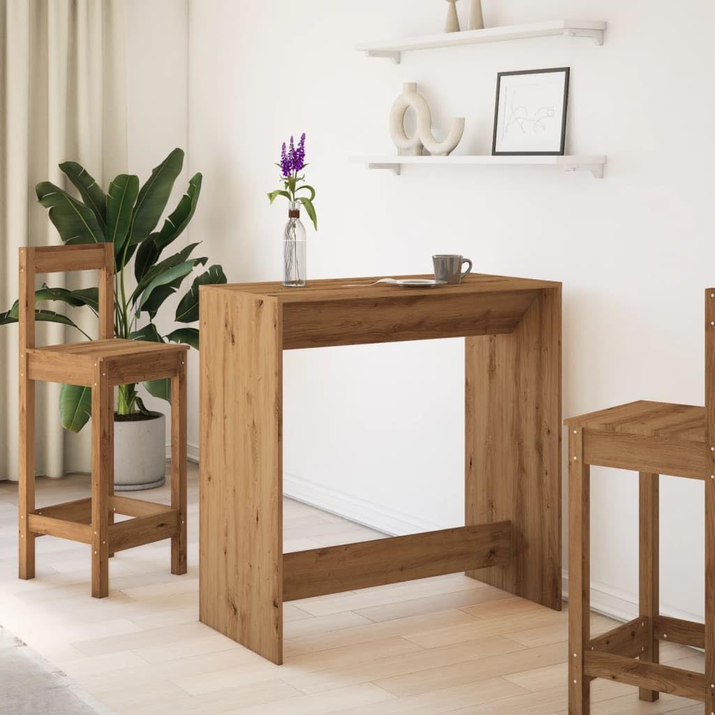 Bartisch Artisan-Eiche 102x50x103,5 cm Holzwerkstoff Bartisch, Bistrotisch Bartheke für Hausbar, Wohnzimmer und Esszimme