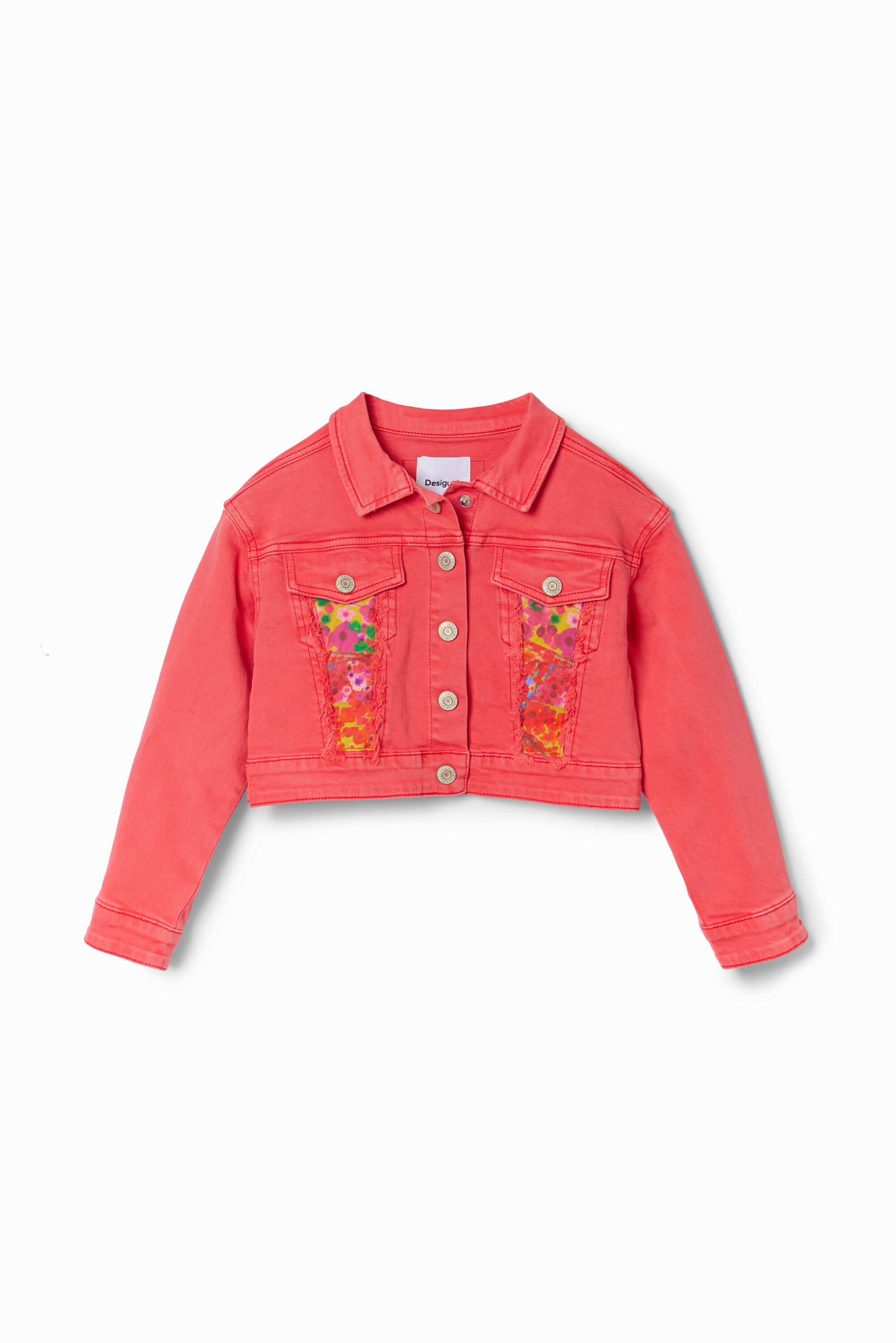 Veste trucker jean patchwork