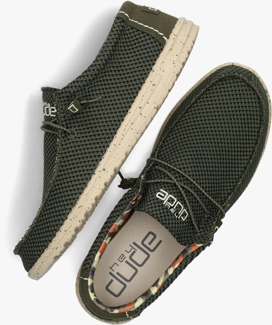 HEYDUDE donkergroene heydude veterschoenen wally sox