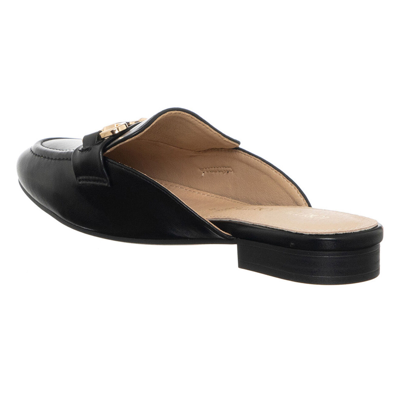 Loretta by Loretta Mules en Cuir Lov noires