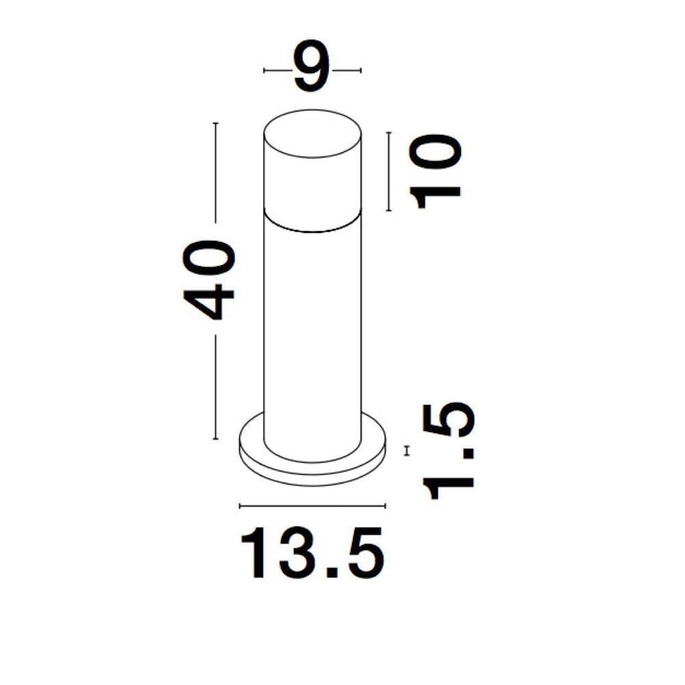 LED-padverlichting, muzieknoten, zwart, 10W, 780lm, IP65, 400mm
