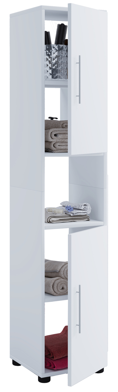 Hochschrank FLANDU - weiß - 160 cm
