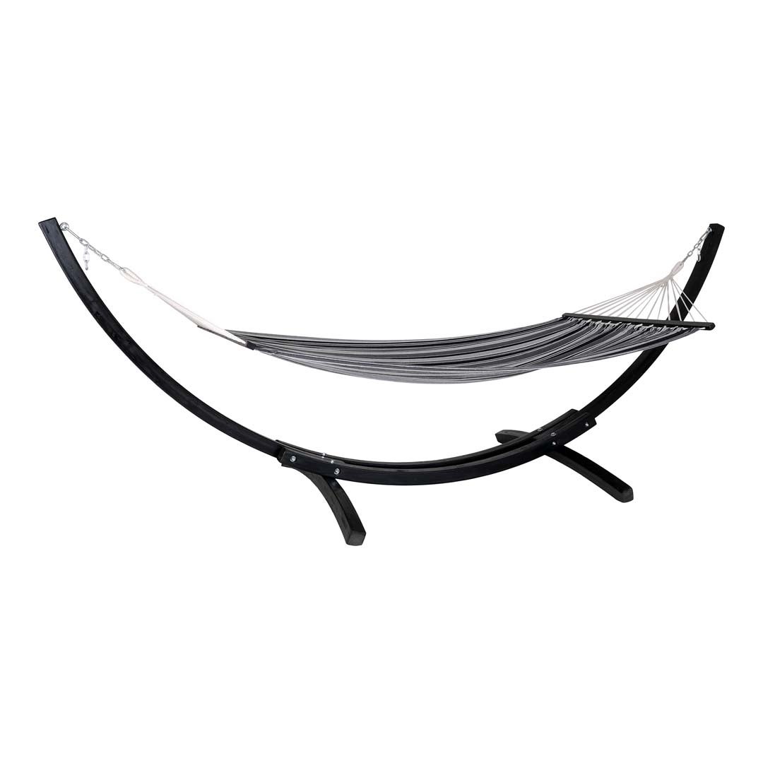 Tripoli tuinhangmat, grijs en zwart. 120 x 320 x 117 cm