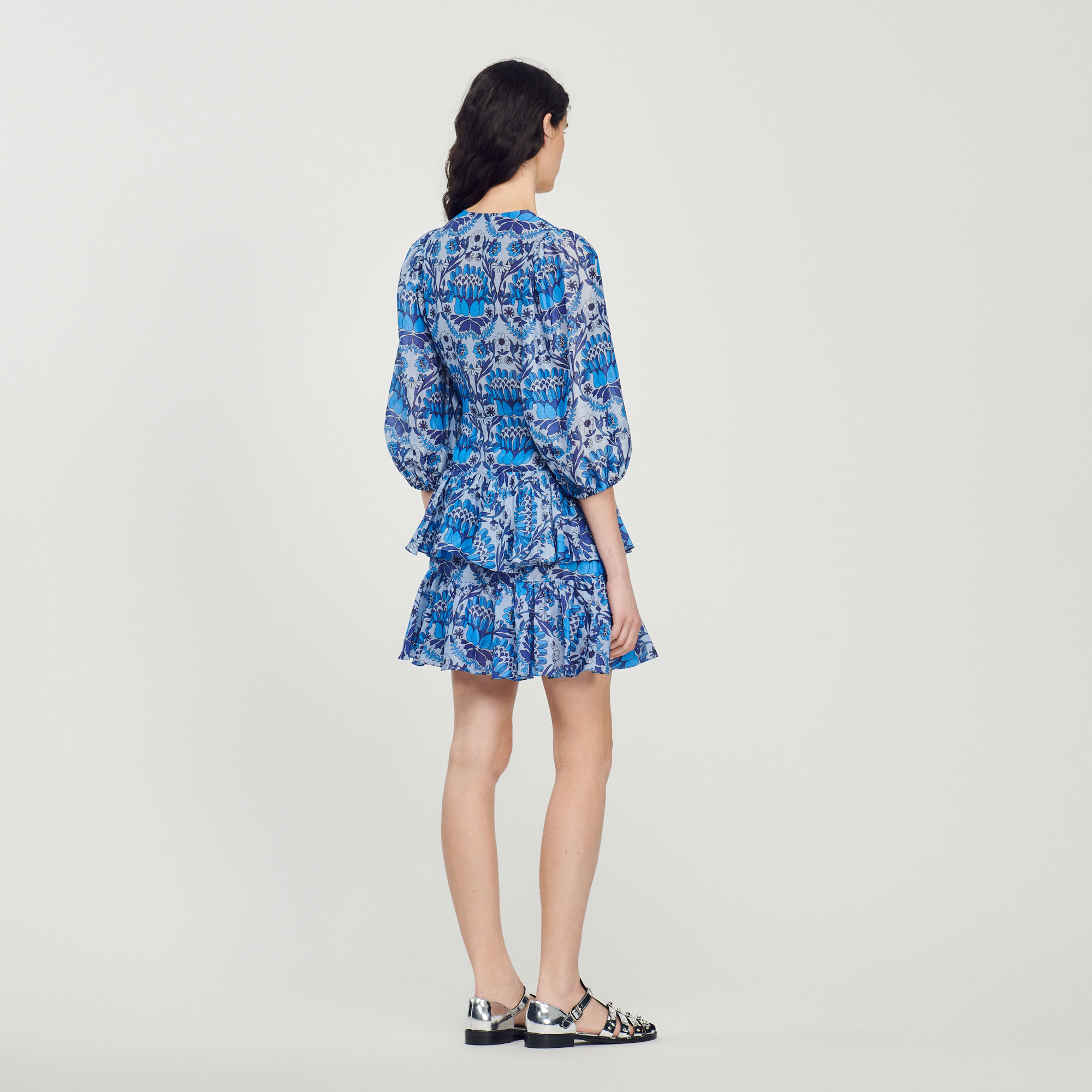 Robe courte imprime foulard