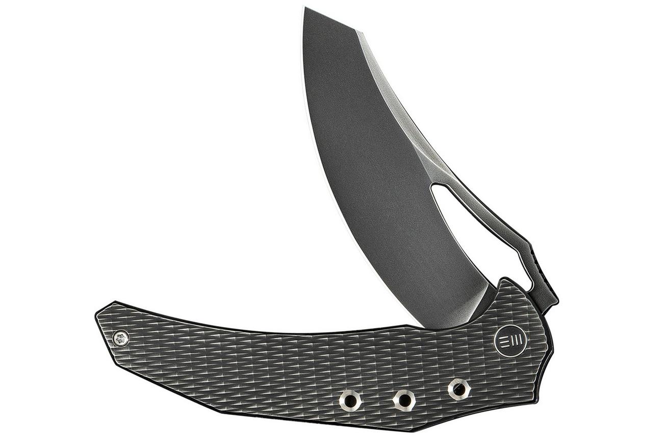 WE Knife Epaulette WE24024-4 Polished Gray Bohler M390 Diamond Patterned Polished Gray Titanium, zakmes, Gavko Knives design
