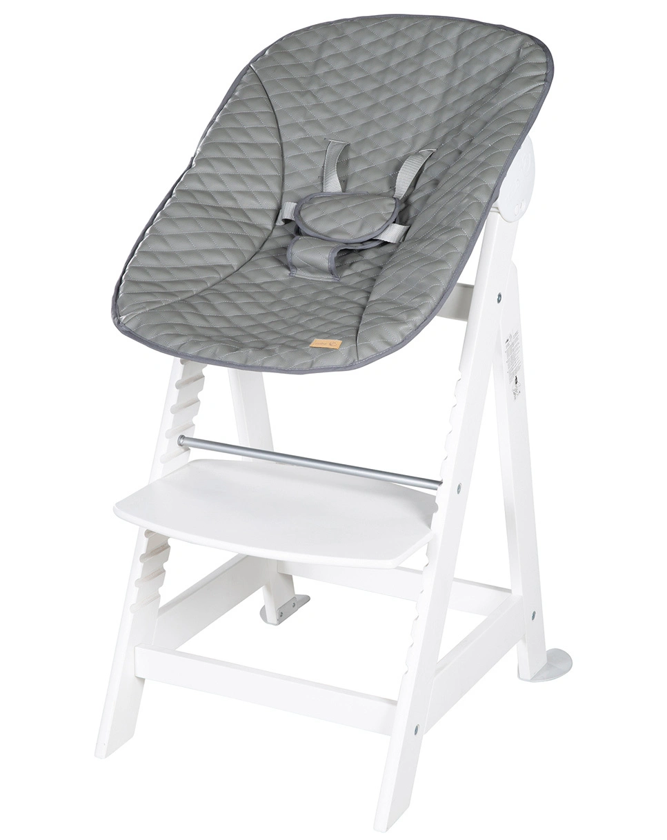 Treppenhochstuhl LUXE 2in1 weiß (Farbe: stone)