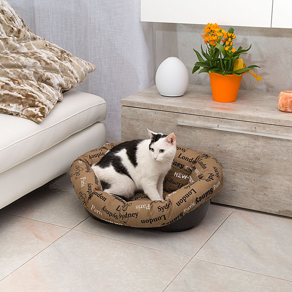 Ferplast coussin pour panier chien et chat sofa' 4, en coton, matelas coussin rembourré pour lit pour chien et chat d'intérieur,