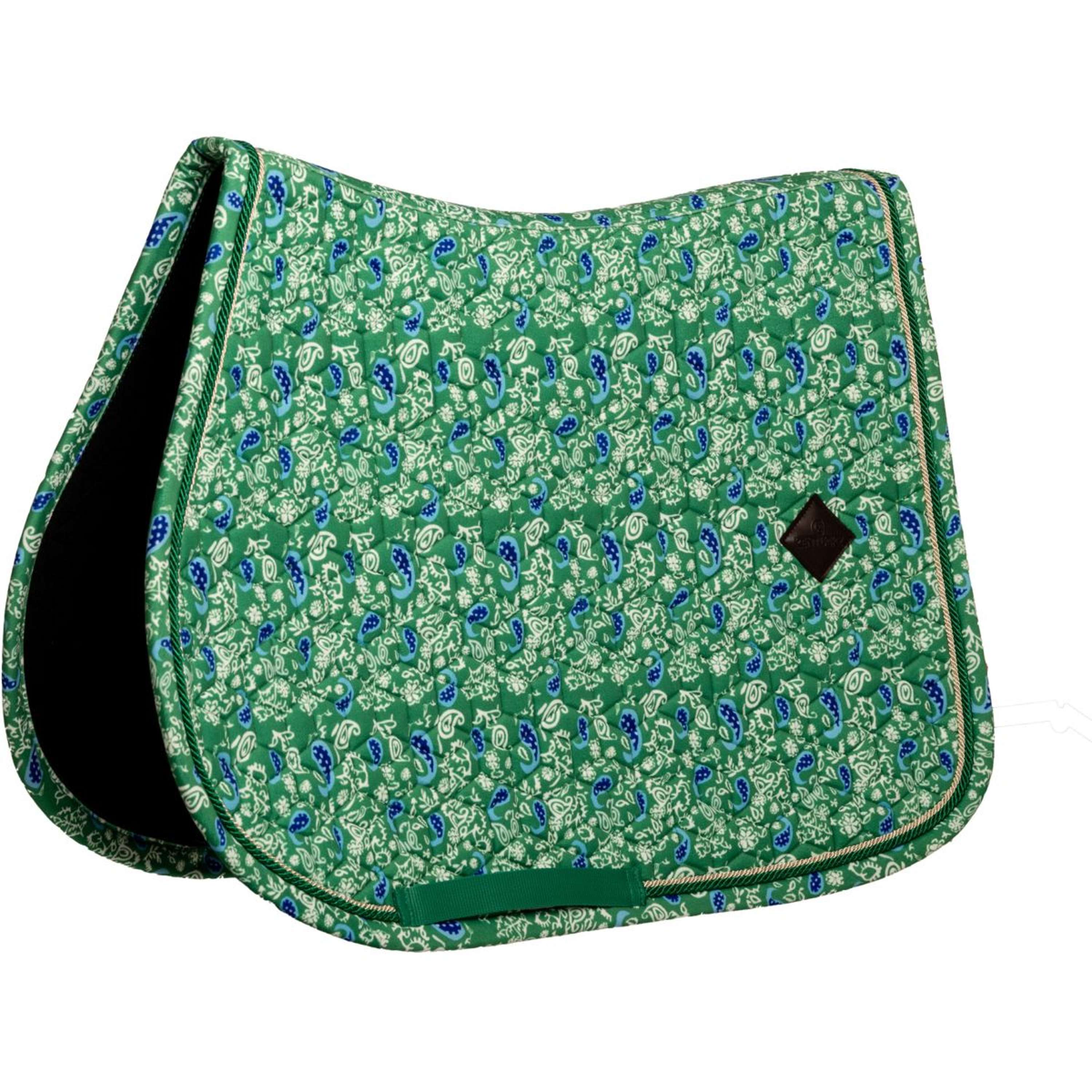 Kentucky Zadeldekje Velvet Paisley Garden Springen Groen/Navy