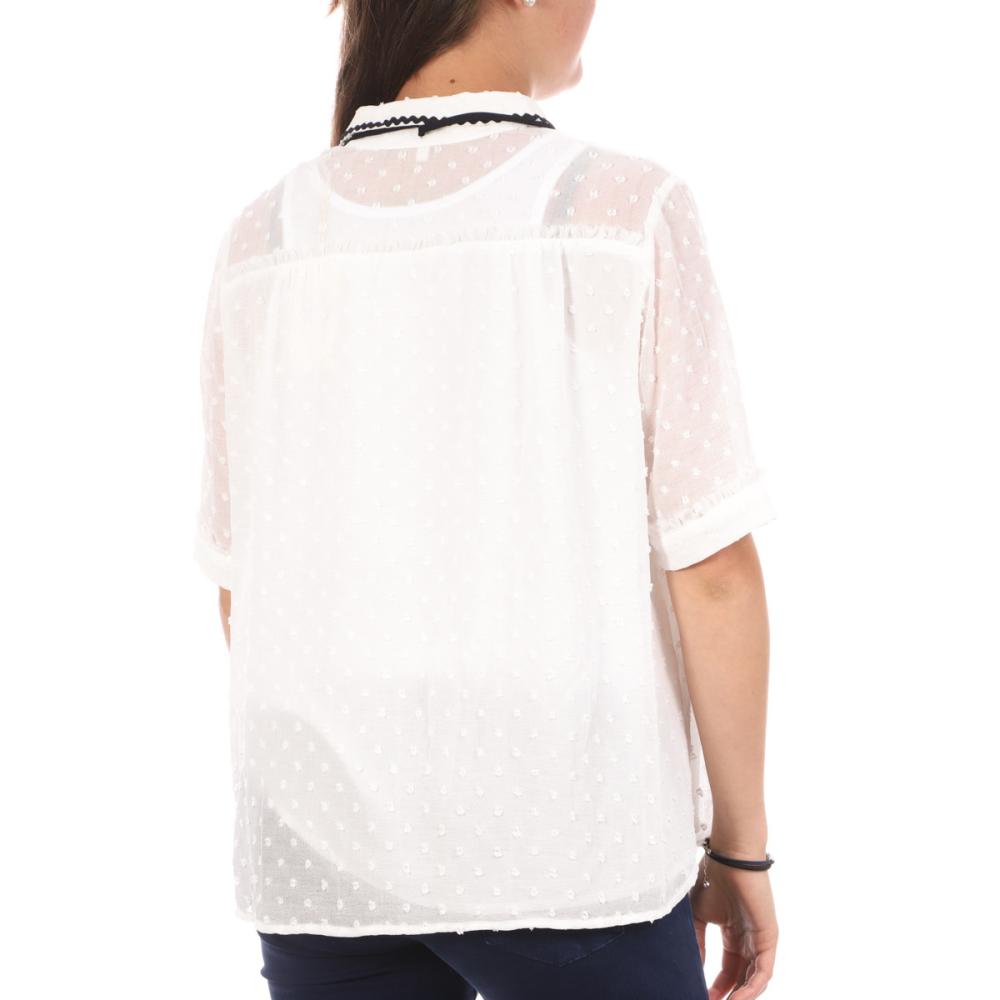 Teddy Smith Chemise Blanche Femme Teddy Smith Caliana Plumeti