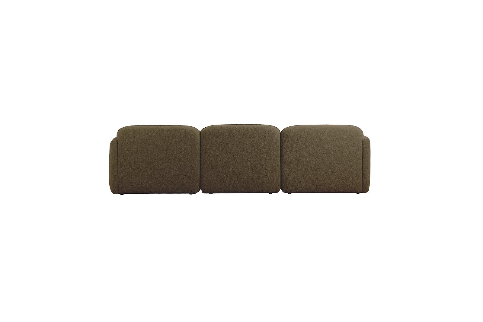 Fluff 3-seter Tekstil Copenhagen Boucle 500 Green med sorte ben