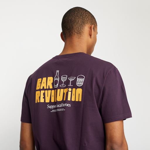 Revolution Printet T-shirt, Purple, XL
