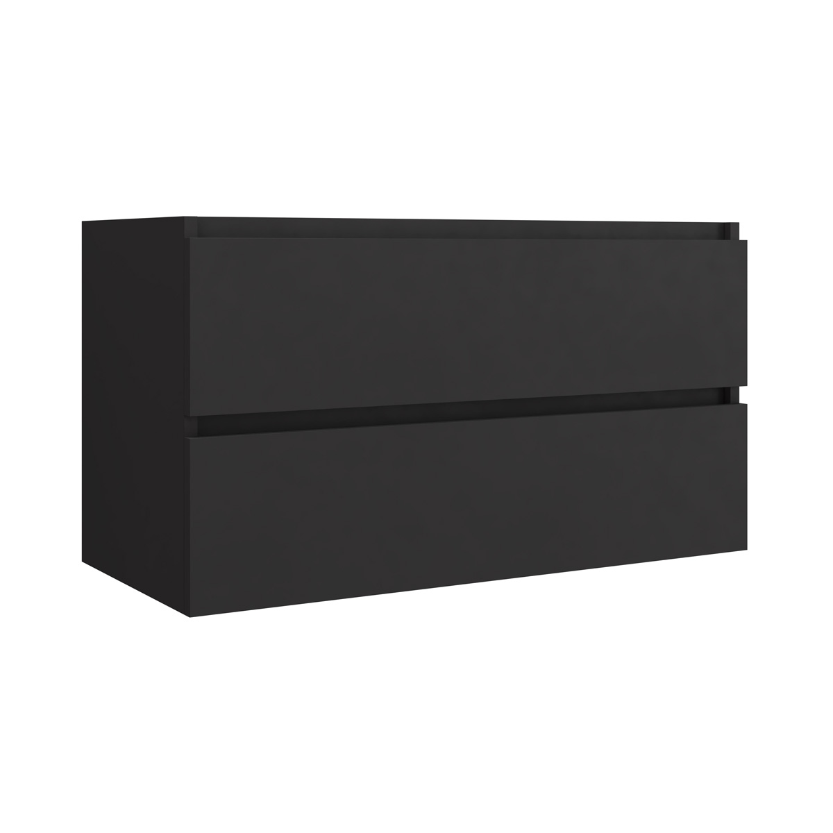 Fontana Portoro Gold badkamermeubel mat zwart 100cm met kraangat