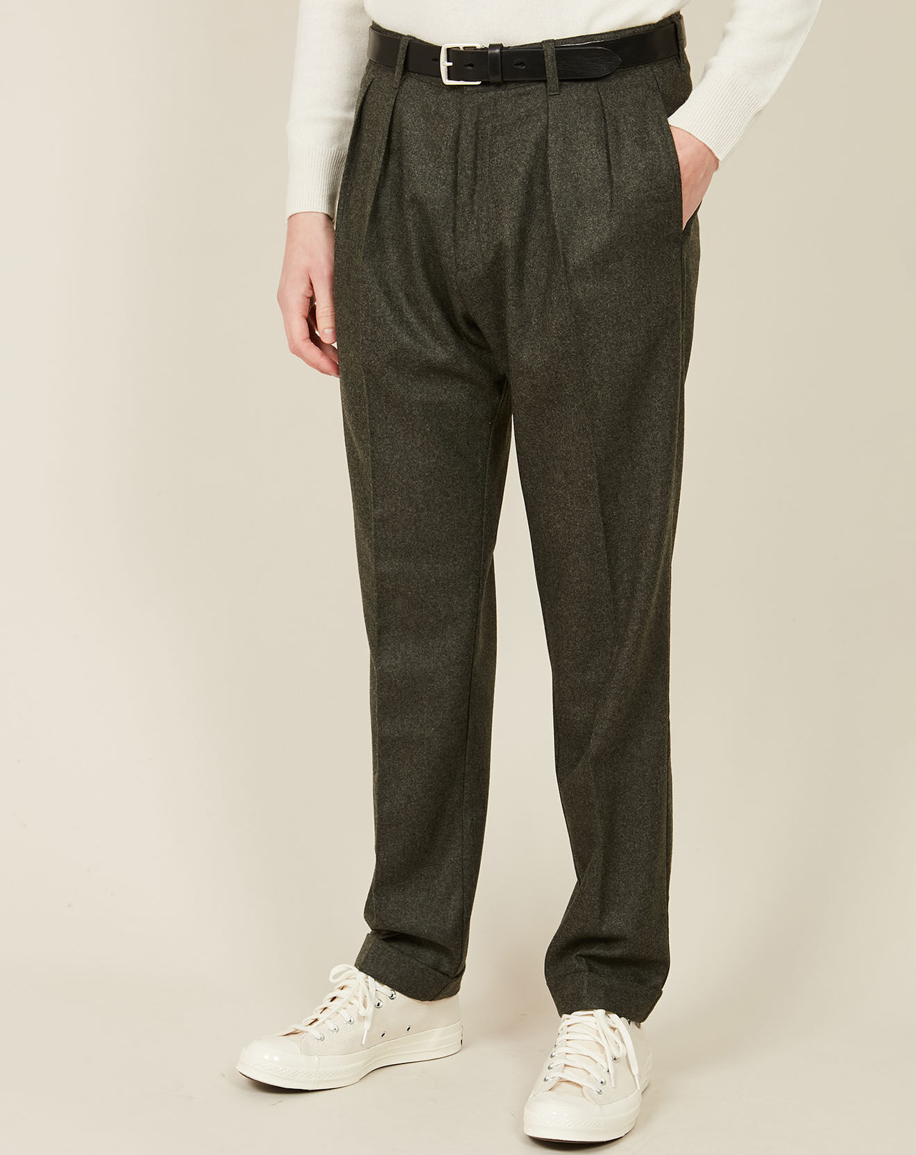 Hartford Pantalon 100% Laine Tom army