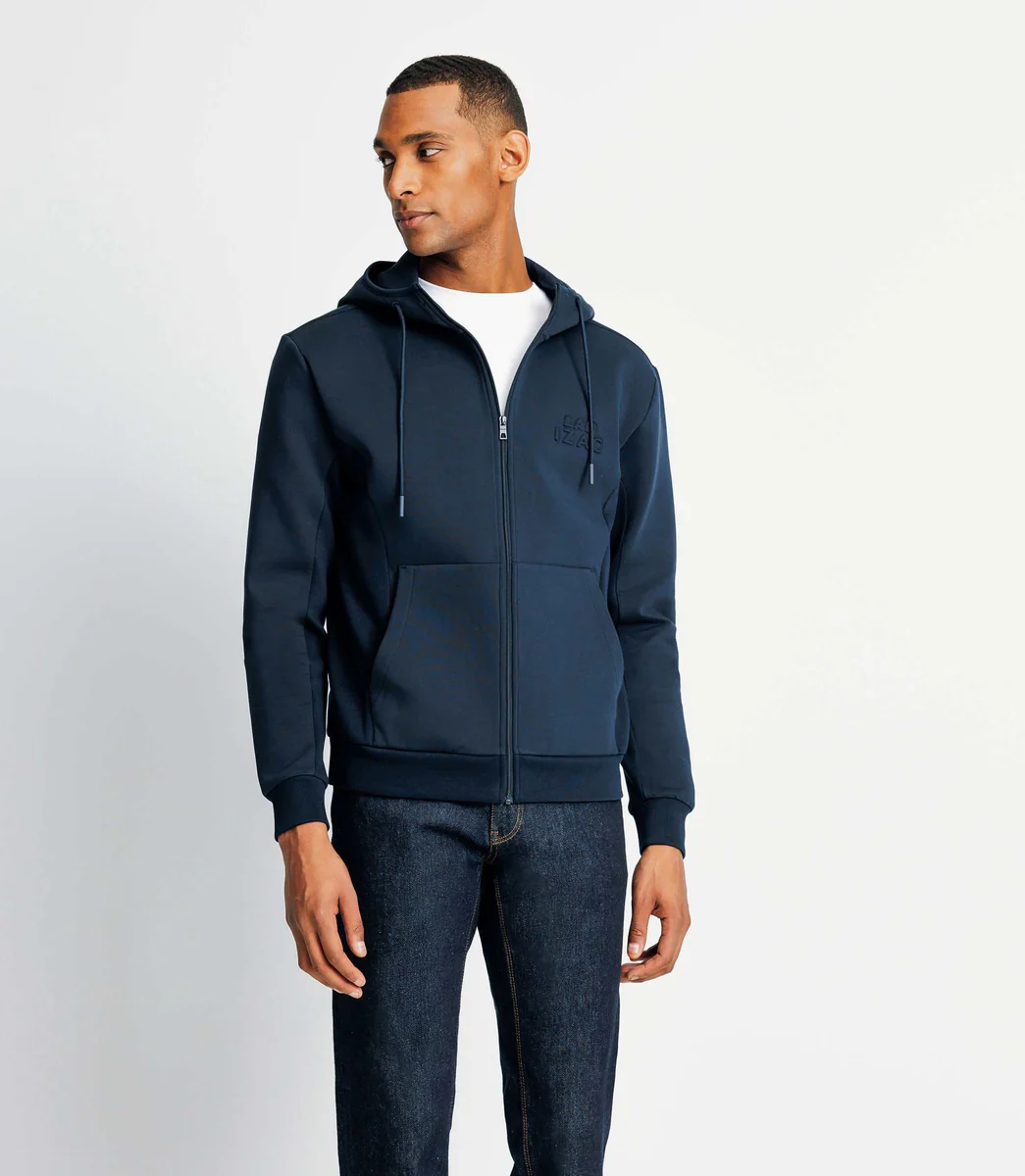 Pull sweat à capuche marine